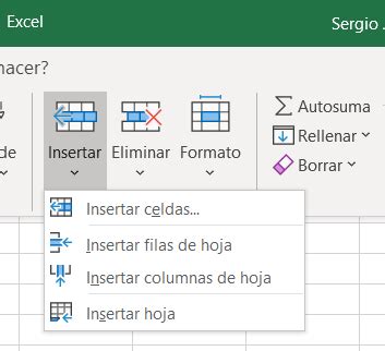 INSERTAR Y ELIMINAR FILAS Y COLUMNAS